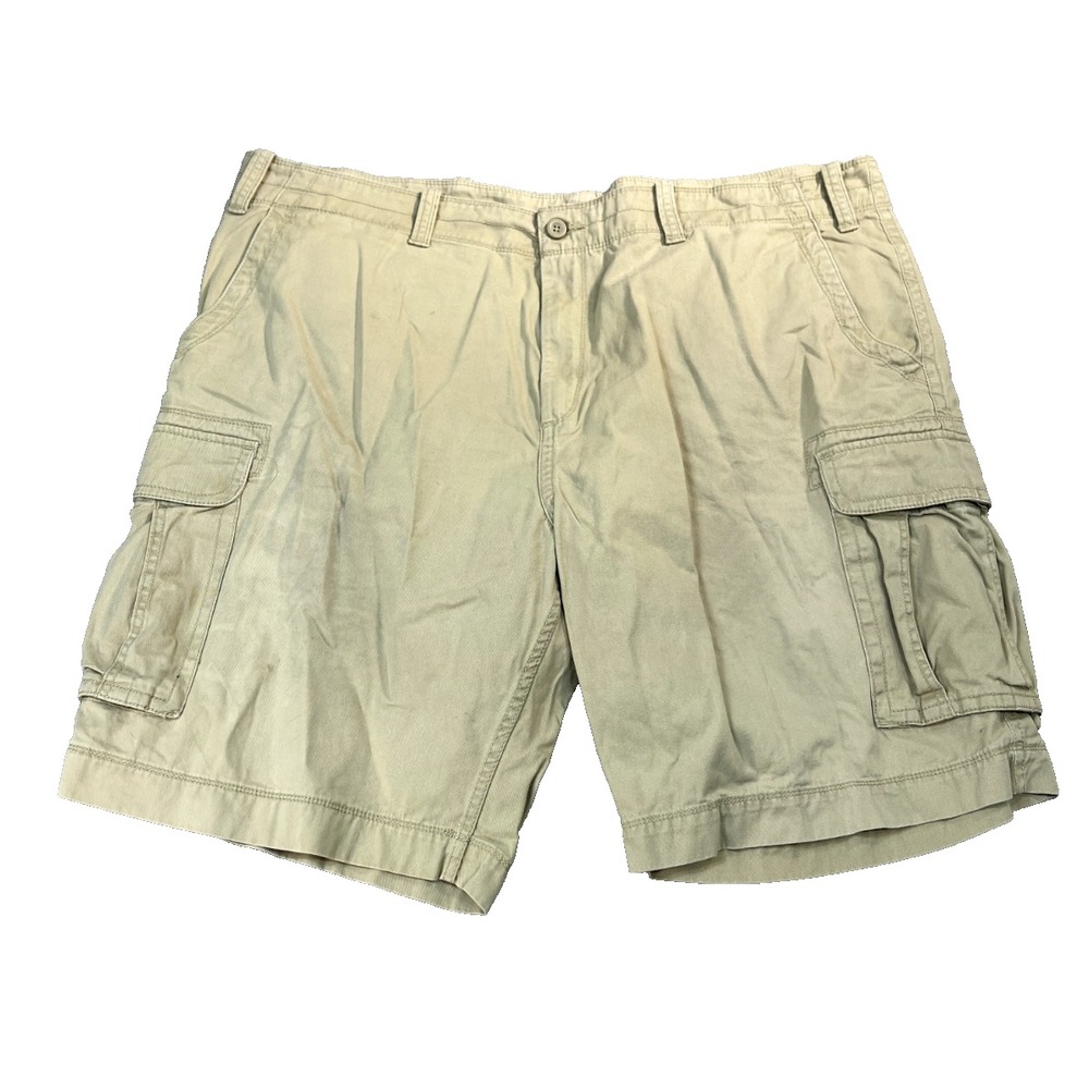 FOUNDRY‎ Cargo Shorts Mens 46 Tan Flap Pockets High Rise Outdoors Hiking Vintage